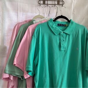 Polo by Ralph Lauren Green and Pink Casual Polos